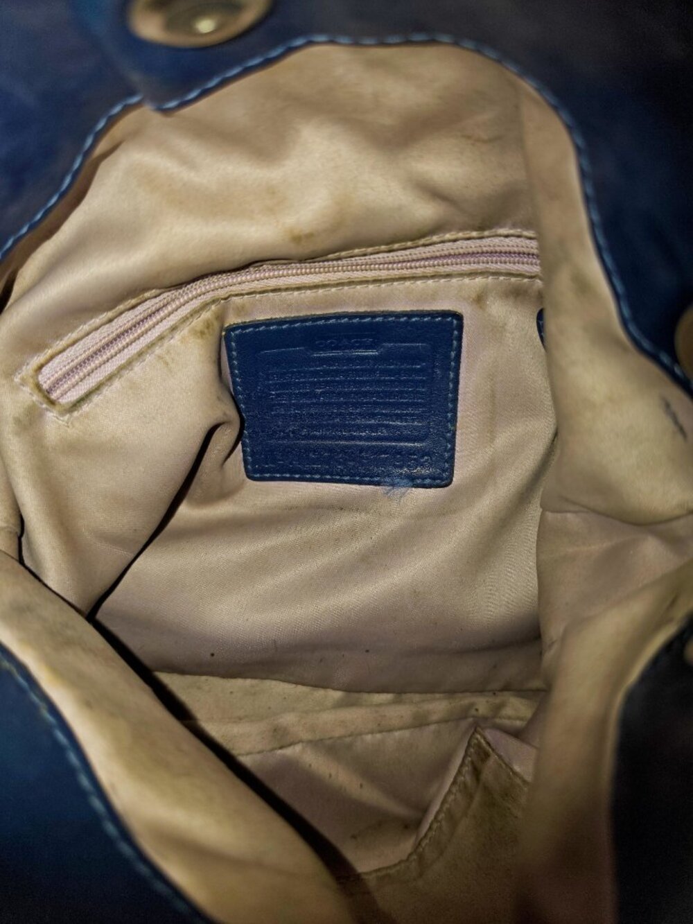 Blue Coach Ashley Hippie shoulder bag - Picture 4 of 6
